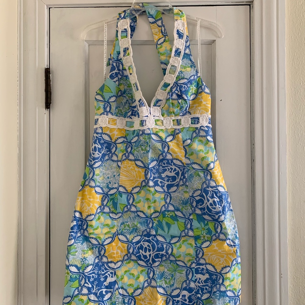 Lilly Pulitzer size 4 halter dress.